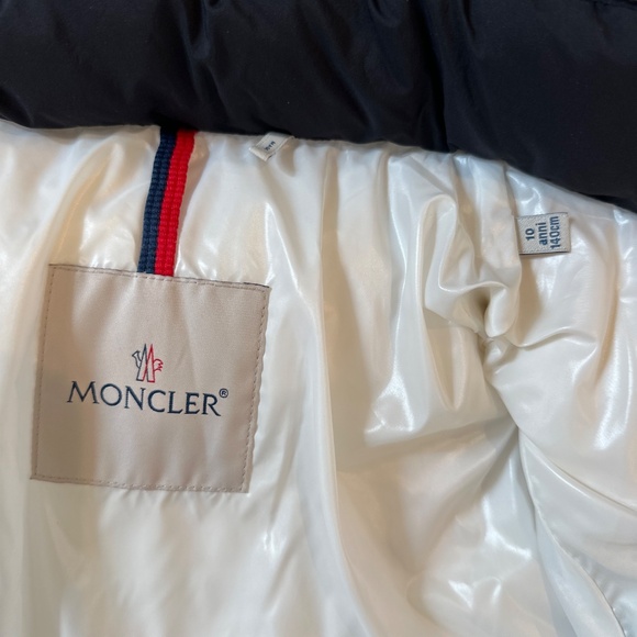 Moncler Puffer Black Jacket Kids size 10 - Picture 4 of 5